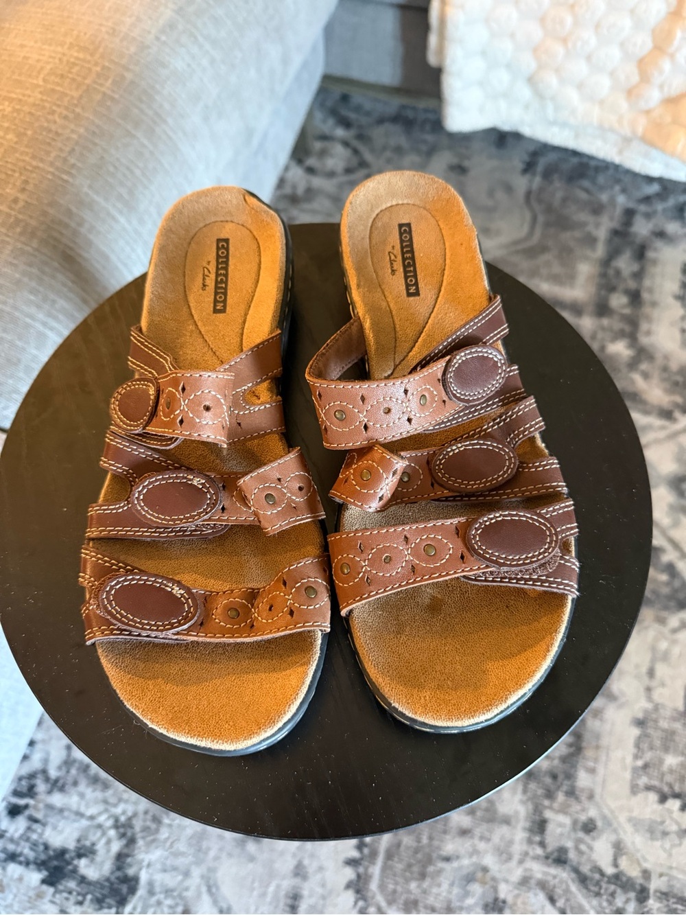 Clarks Leisa Cacti Q Womens Flat Sandals SZ 7.5